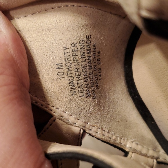 Nine West Authority Black Suede Cut Out Laceup Peep Toe Sandal Heels Size 10 - Picture 5 of 8